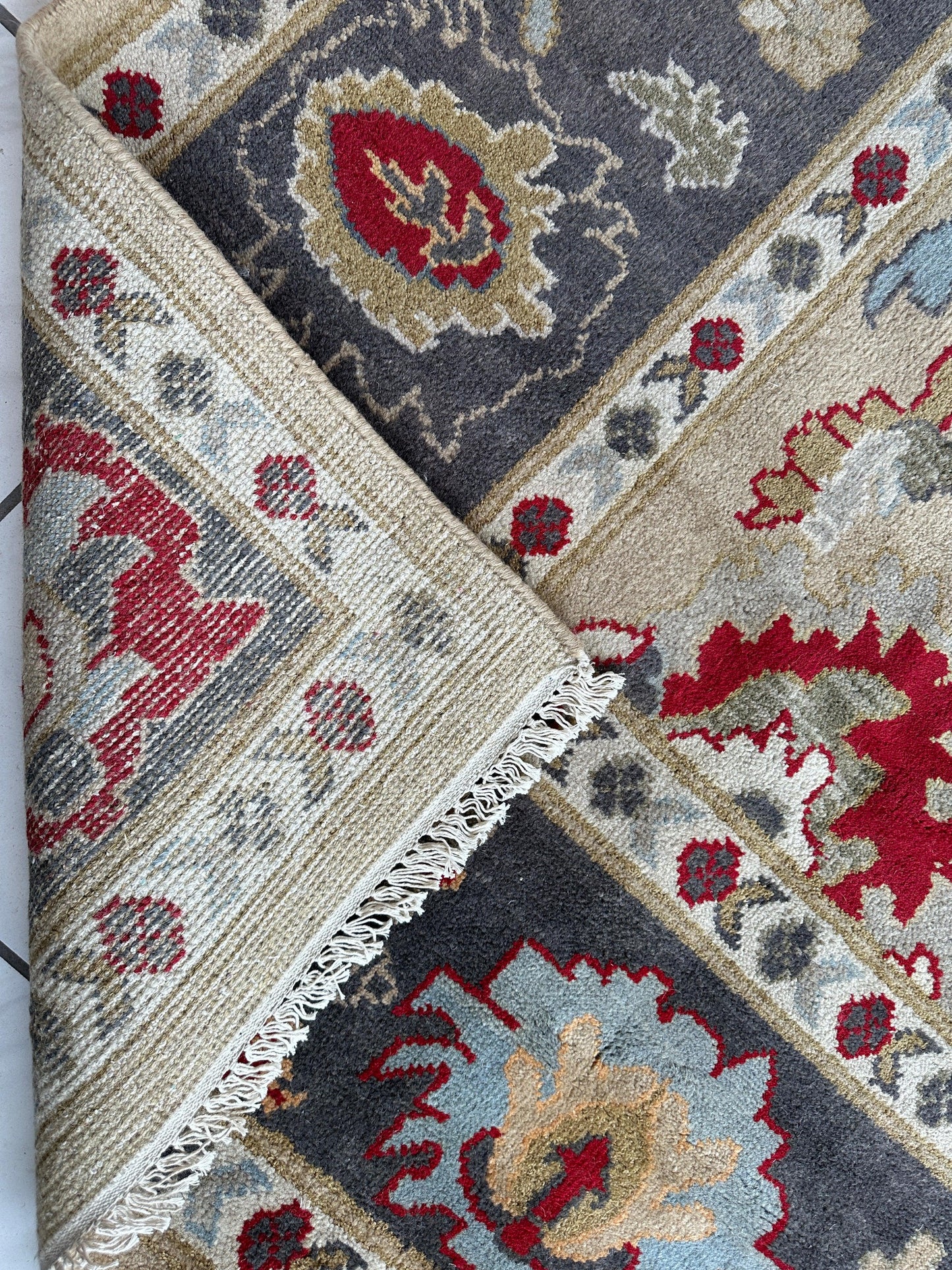 Hand Knotted Oushak Traditional Wool Rug, Living Room 9 x 12 Rug - Tampa Home & Garden Store