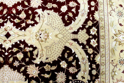 Hand-Knotted Pak-Ziegler Wool Rug – 8'7" x 11'7" – Traditional Design, Warm Earth Tones - Tampa Home & Garden Store