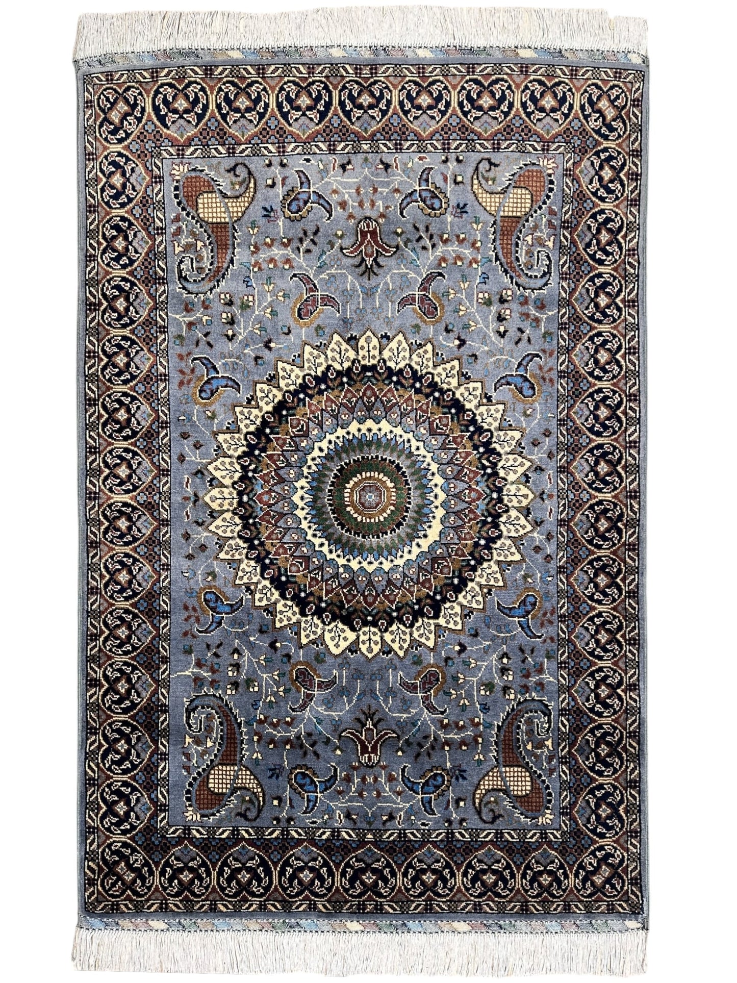 Hand-Knotted Parak Rug – Gray, 40” x 60” | Afghan Wool Rug - Tampa Home & Garden Store