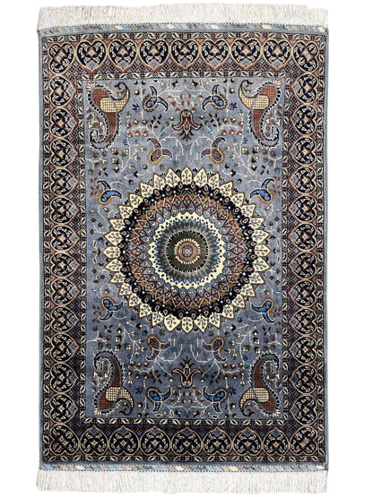 Hand-Knotted Parak Rug – Gray, 40” x 60” | Afghan Wool Rug - Tampa Home & Garden Store