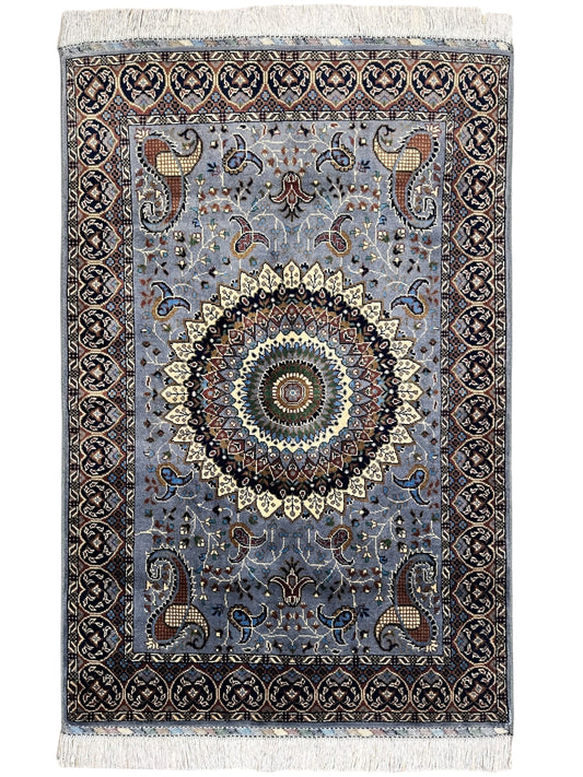 Hand-Knotted Parak Rug – Gray, 40” x 60” | Afghan Wool Rug - Tampa Home & Garden Store