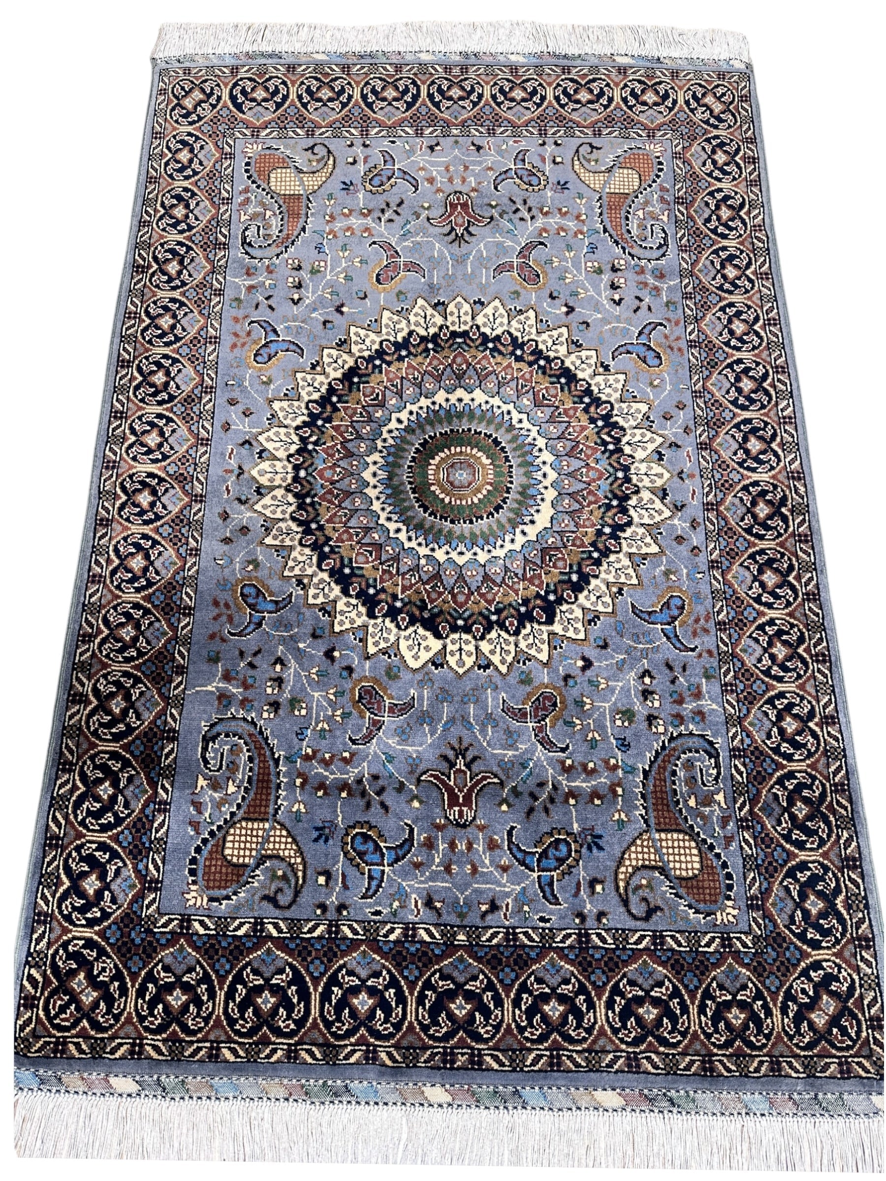 Hand-Knotted Parak Rug – Gray, 40” x 60” | Afghan Wool Rug - Tampa Home & Garden Store