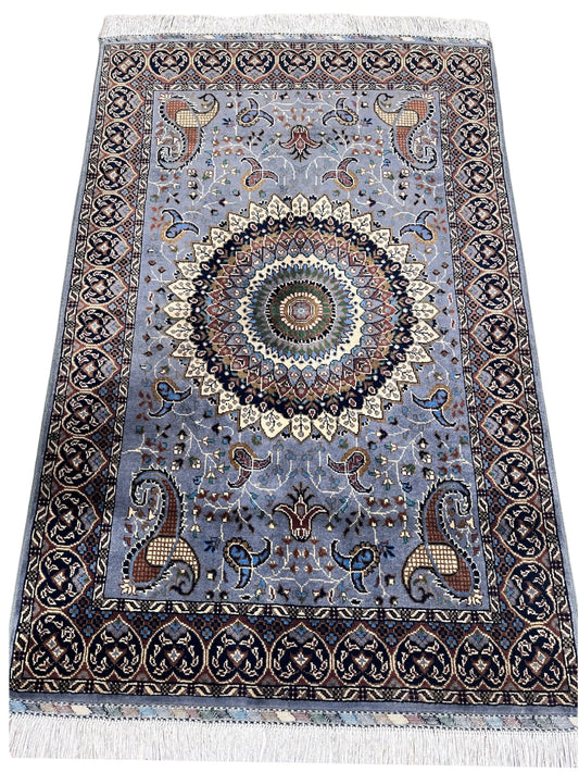 Hand-Knotted Parak Rug – Gray, 40” x 60” | Afghan Wool Rug - Tampa Home & Garden Store