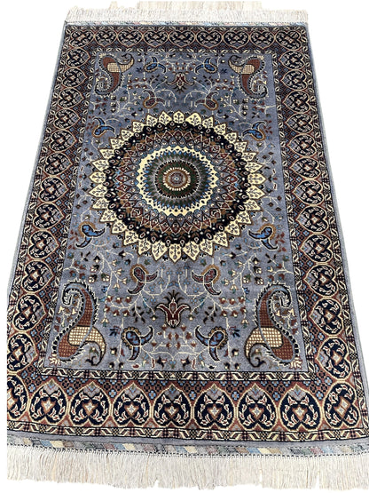 Hand-Knotted Parak Rug – Gray, 40” x 60” | Afghan Wool Rug - Tampa Home & Garden Store