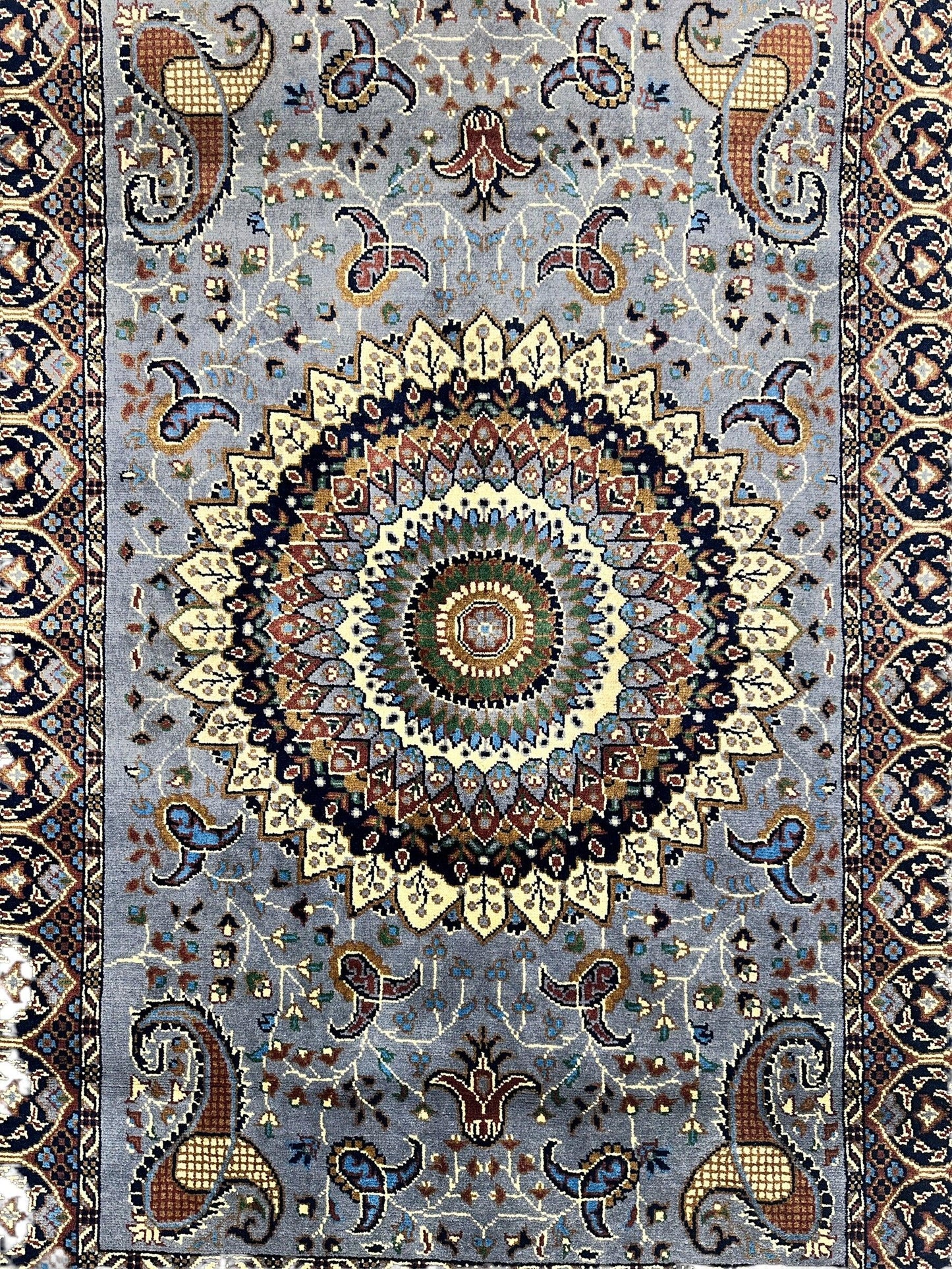 Hand-Knotted Parak Rug – Gray, 40” x 60” | Afghan Wool Rug - Tampa Home & Garden Store