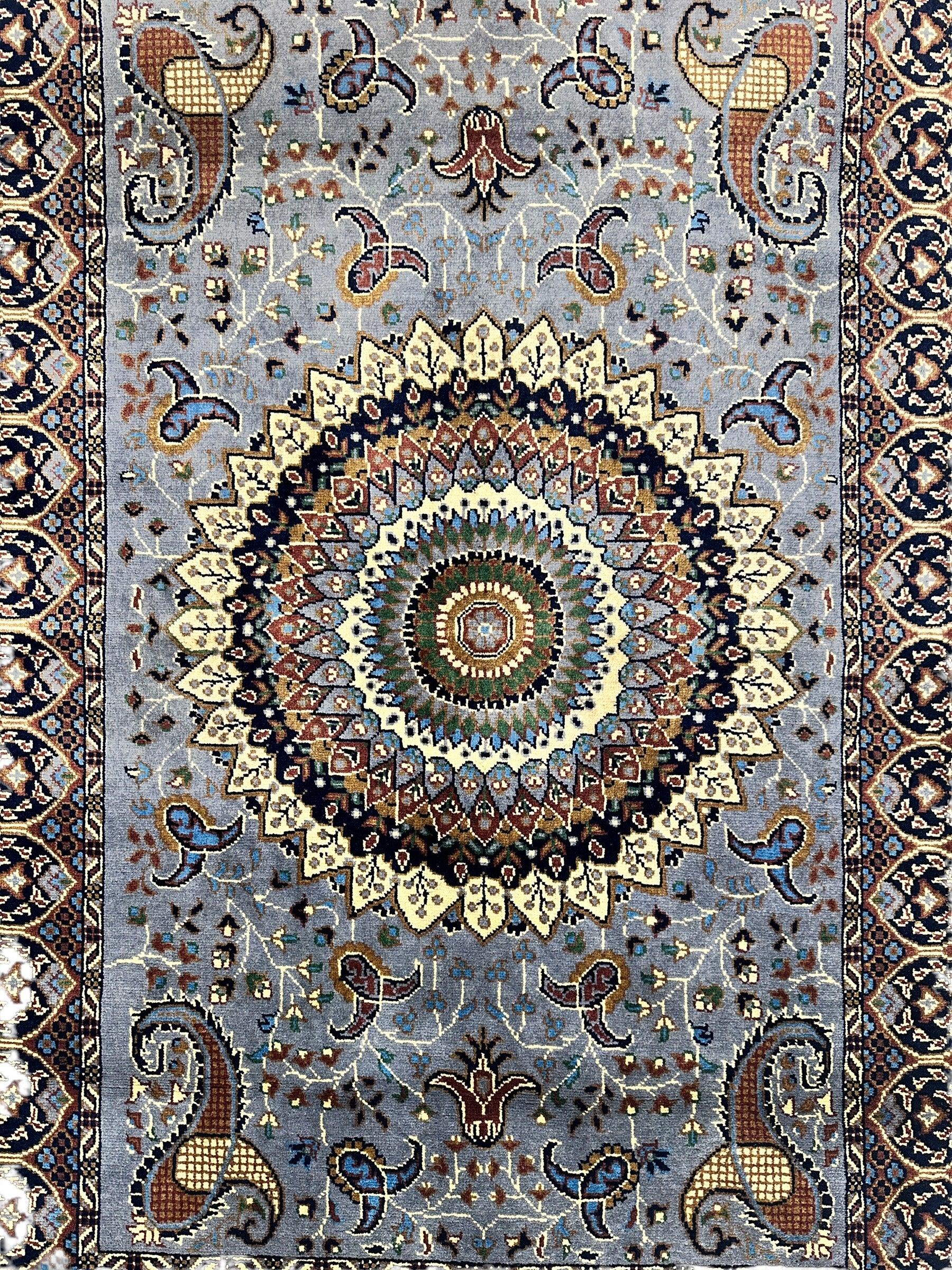 Hand-Knotted Parak Rug – Gray, 40” x 60” | Afghan Wool Rug - Tampa Home & Garden Store