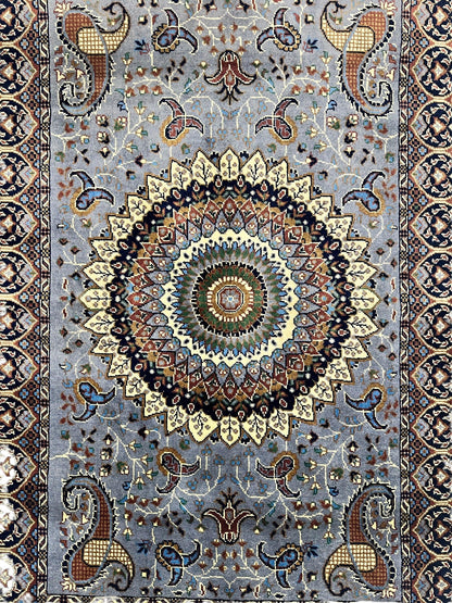 Hand-Knotted Parak Rug – Gray, 40” x 60” | Afghan Wool Rug - Tampa Home & Garden Store