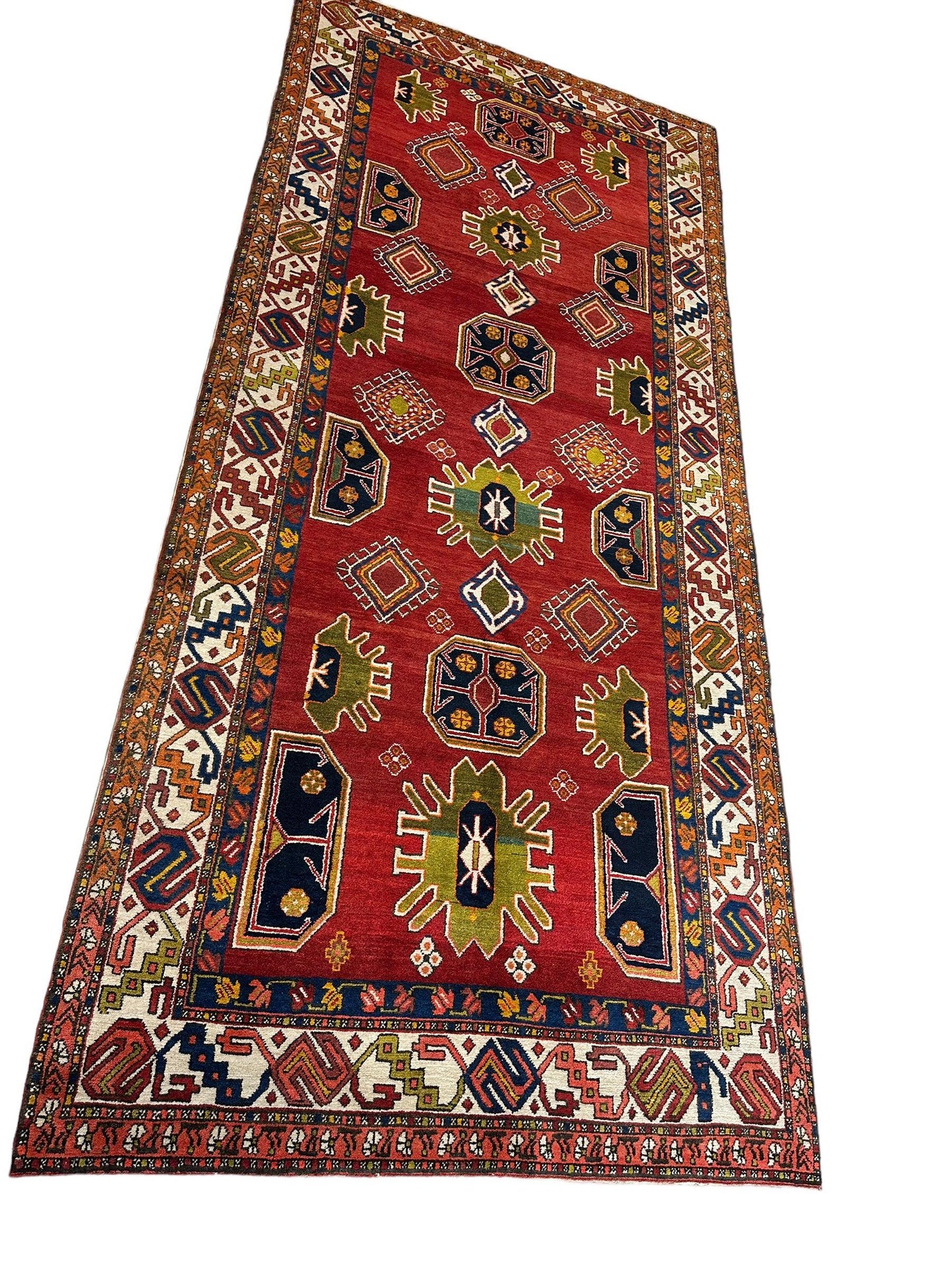 Hand-Knotted Persian Meshgin Wool Rug – 5’ x 11’ – Vintage Tribal Masterpiece - Tampa Home & Garden Store