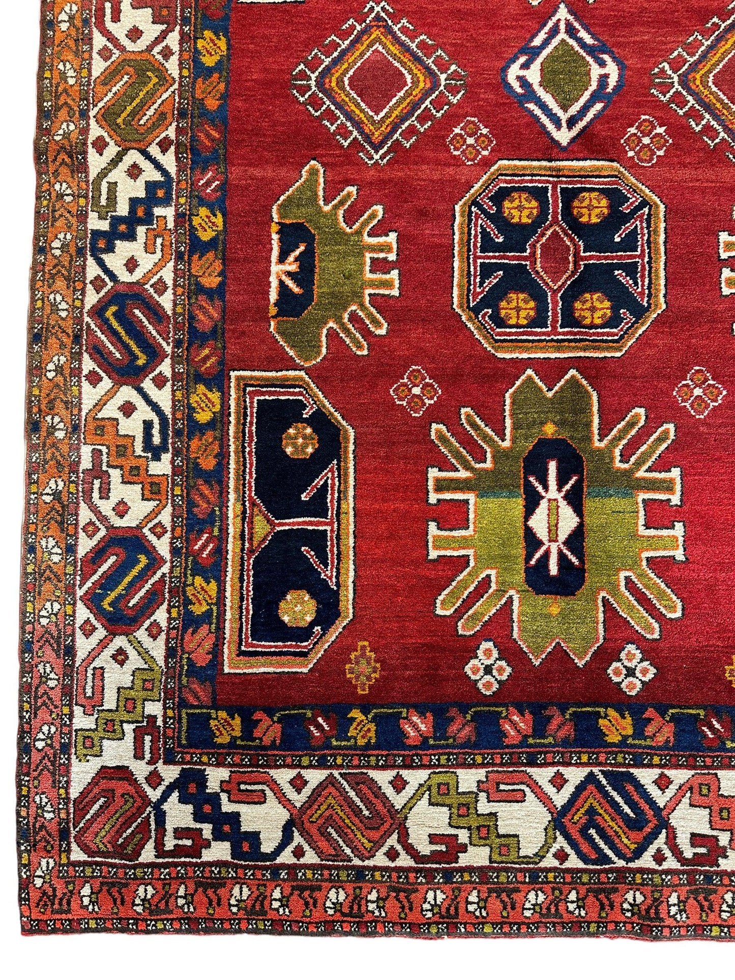 Hand-Knotted Persian Meshgin Wool Rug – 5’ x 11’ – Vintage Tribal Masterpiece - Tampa Home & Garden Store