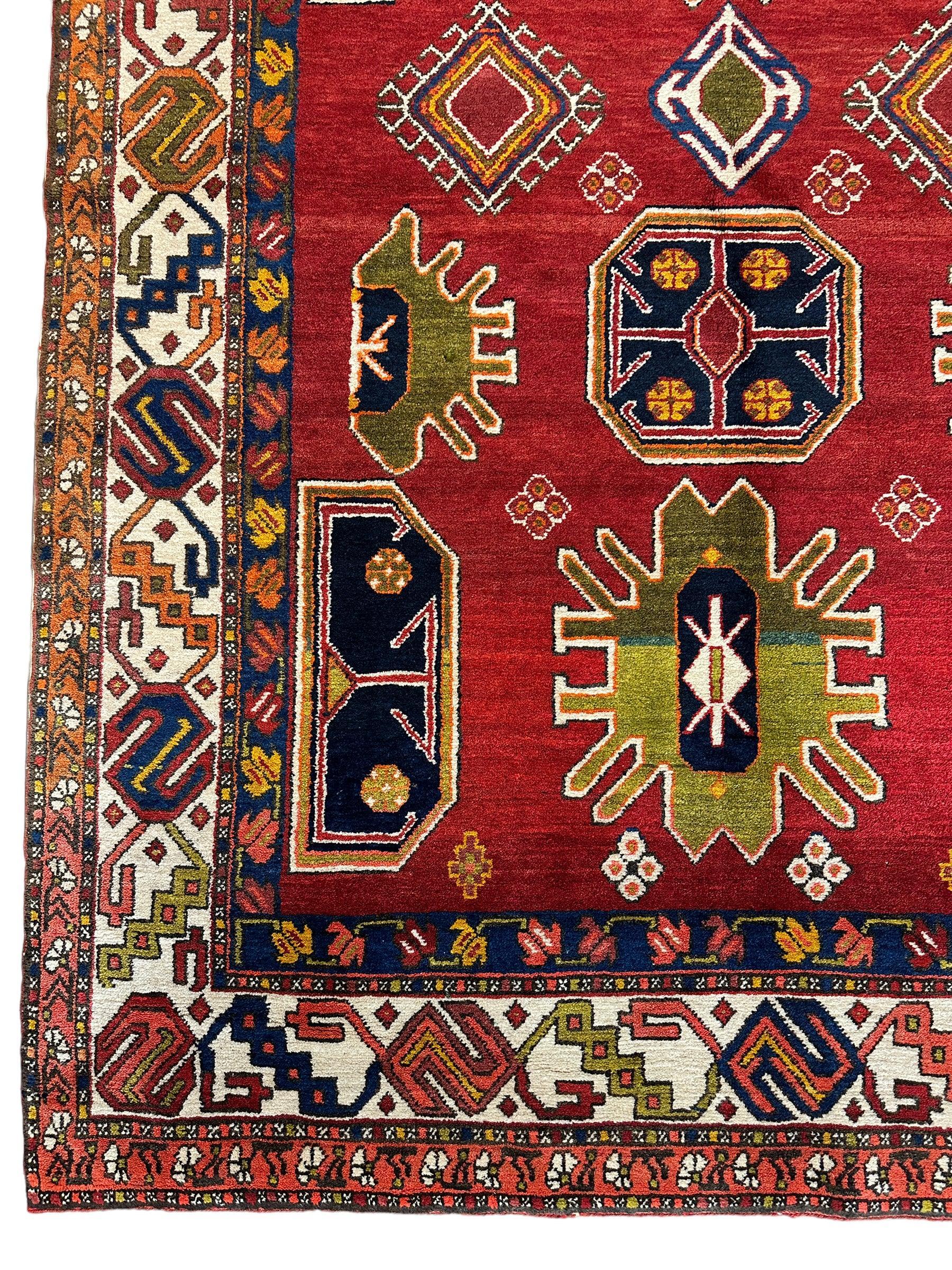 Hand-Knotted Persian Meshgin Wool Rug – 5’ x 11’ – Vintage Tribal Masterpiece - Tampa Home & Garden Store
