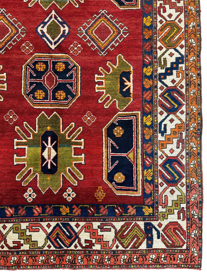 Hand-Knotted Persian Meshgin Wool Rug – 5’ x 11’ – Vintage Tribal Masterpiece - Tampa Home & Garden Store