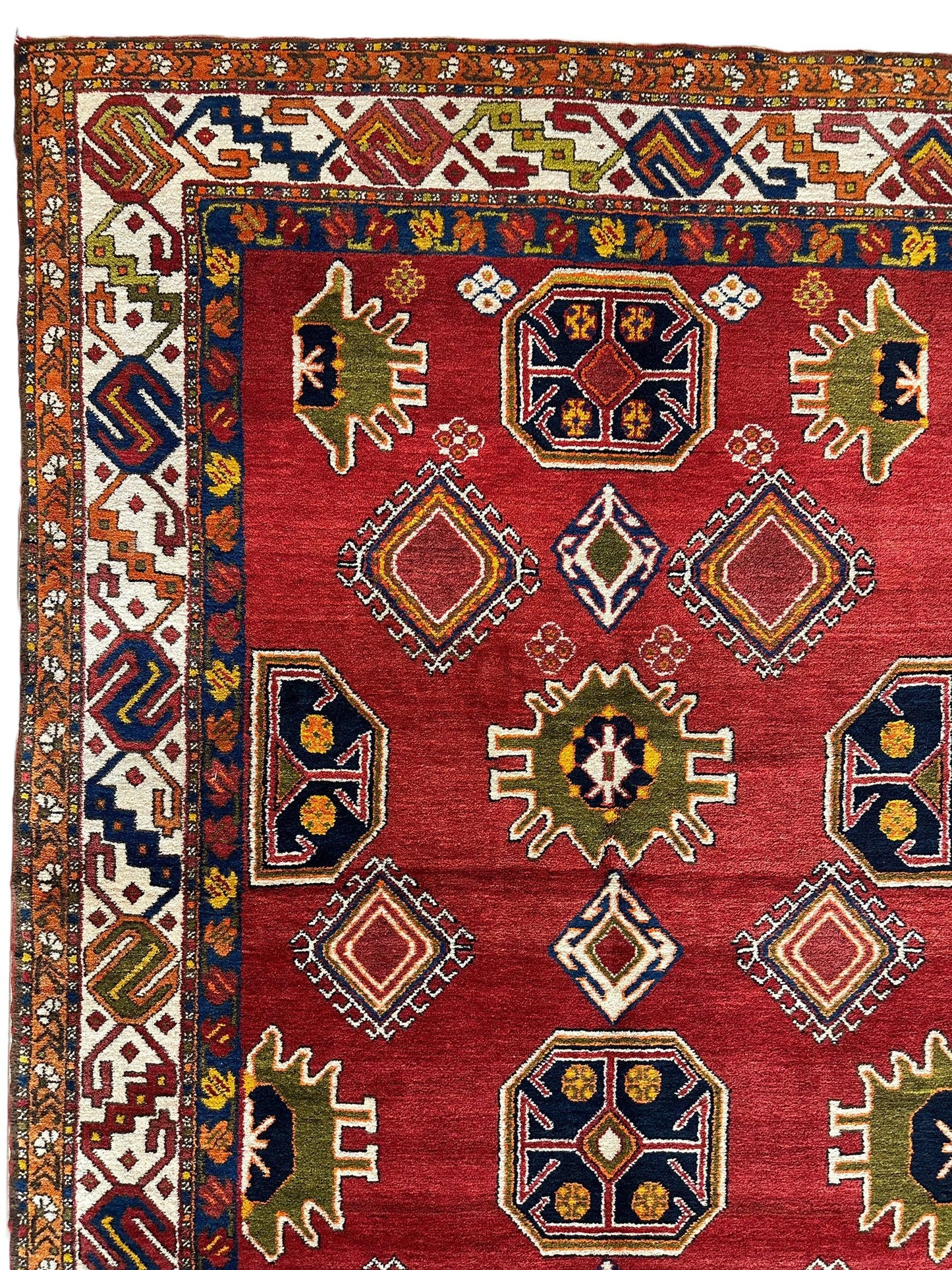 Hand-Knotted Persian Meshgin Wool Rug – 5’ x 11’ – Vintage Tribal Masterpiece - Tampa Home & Garden Store