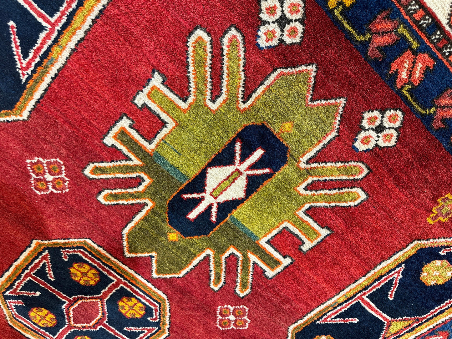 Hand-Knotted Persian Meshgin Wool Rug – 5’ x 11’ – Vintage Tribal Masterpiece - Tampa Home & Garden Store