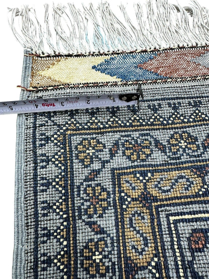 Hand-Knotted Zerkhaki Afghan Wool Area Rug – 6'11" x 10'3" | Elegant Grey-Toned Design - Tampa Home & Garden Store