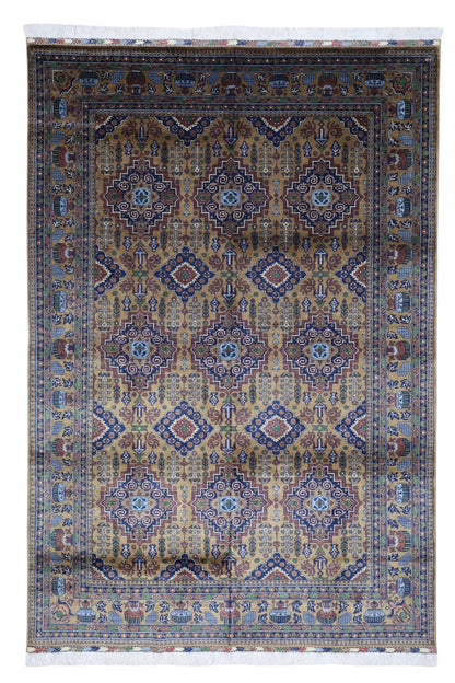 Hand-Knotted Zerkhaki Afghan Wool Area Rug – 6'7" x 9'7" | Rich Brown Tones, Durable Craftsmanship - Tampa Home & Garden Store