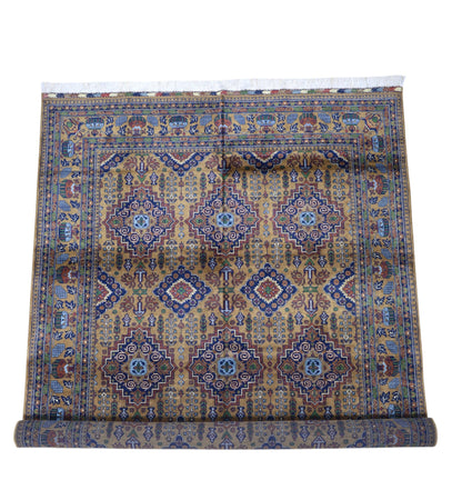 Hand-Knotted Zerkhaki Afghan Wool Area Rug – 6'7" x 9'7" | Rich Brown Tones, Durable Craftsmanship - Tampa Home & Garden Store