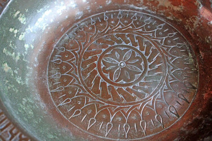 Hand Pounded Copper Bowl Indian Craft  Large Bowl - Tampa Home & Garden Store