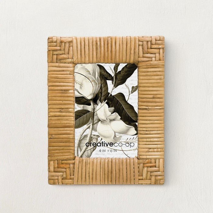 Hand-Woven Rattan 4x6 Picture Frame - Tampa Home & Garden Store