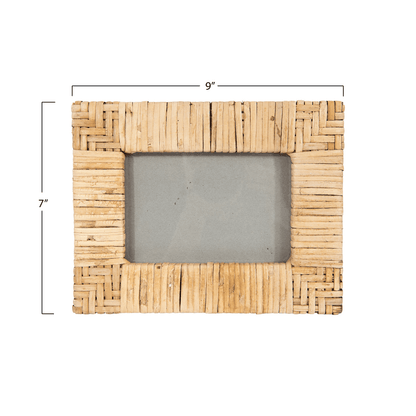 Hand-Woven Rattan 4x6 Picture Frame - Tampa Home & Garden Store