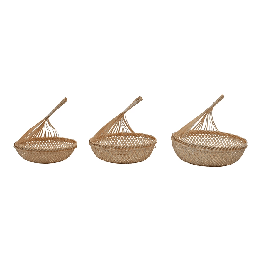 Hand-Woven Seagrass Storage Baskets, Set of 3 - Tampa Home & Garden Store