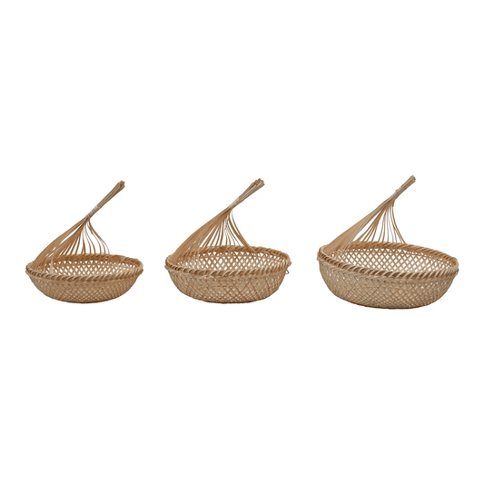 Hand-Woven Seagrass Storage Baskets, Set of 3 - Tampa Home & Garden Store