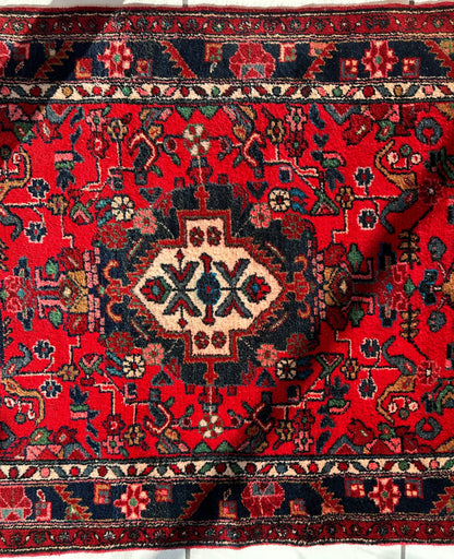 Hand-knotted Persian Hamadan wool Rug 3’8” x 6’4” - Tampa Home & Garden Store