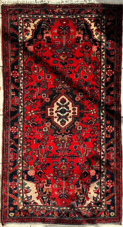 Hand-knotted Persian Hamadan wool Rug 3’8” x 6’4” - Tampa Home & Garden Store