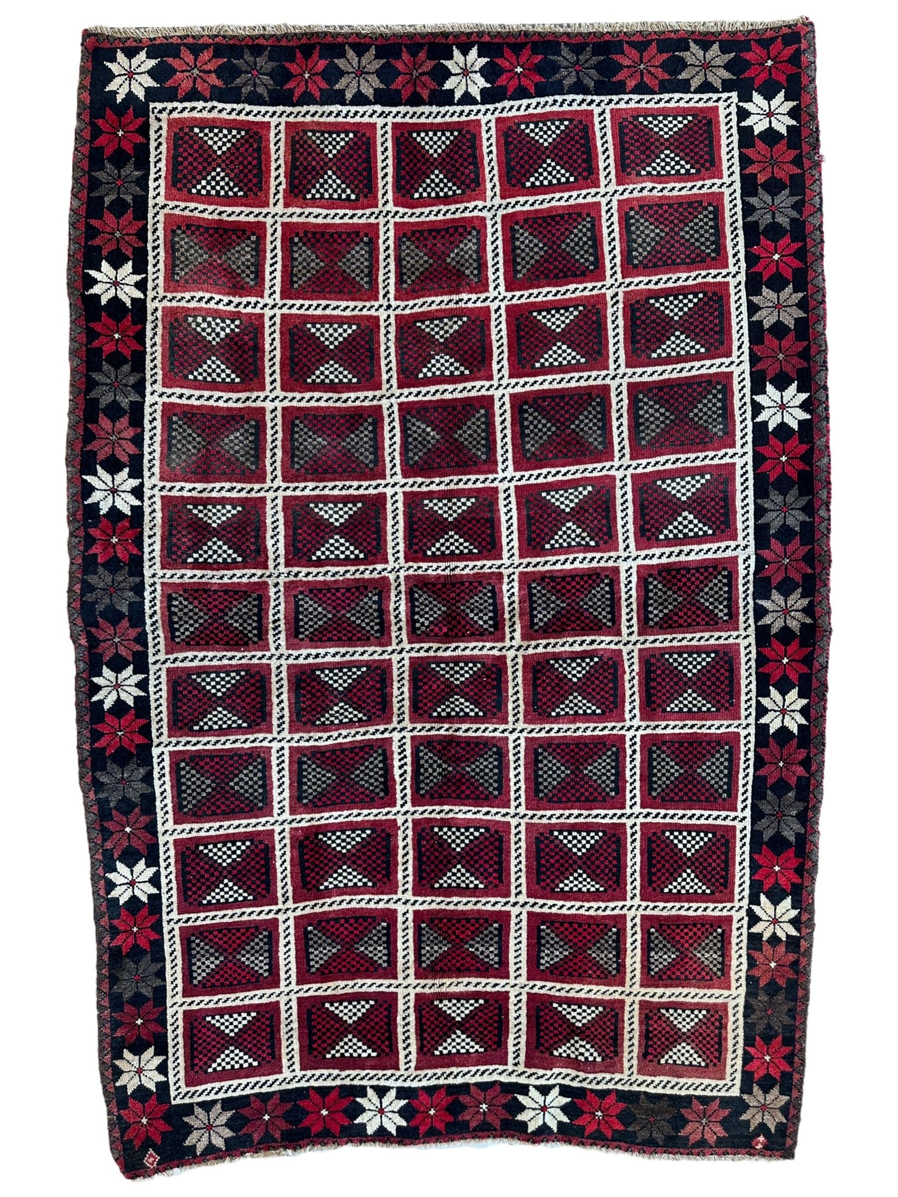 Hand-knotted Persian Tribal Khorramabad Wool Rug 4’3” x 6’10” - Tampa Home & Garden Store