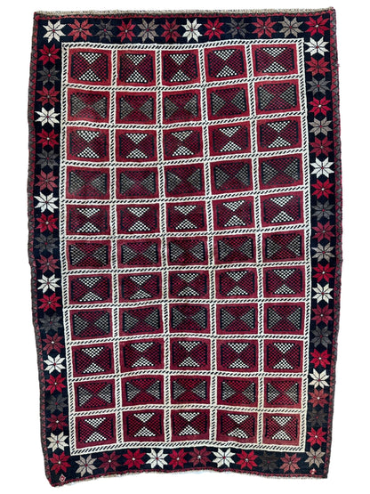 Hand-knotted Persian Tribal Khorramabad Wool Rug 4’3” x 6’10” - Tampa Home & Garden Store