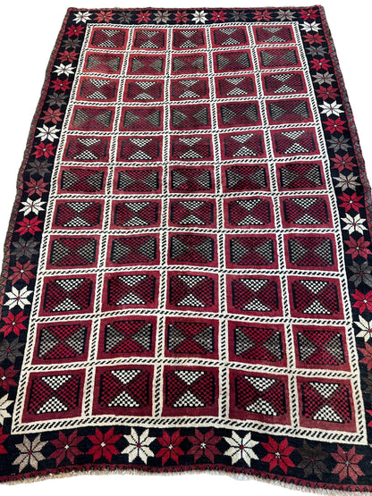 Hand-knotted Persian Tribal Khorramabad Wool Rug 4’3” x 6’10” - Tampa Home & Garden Store