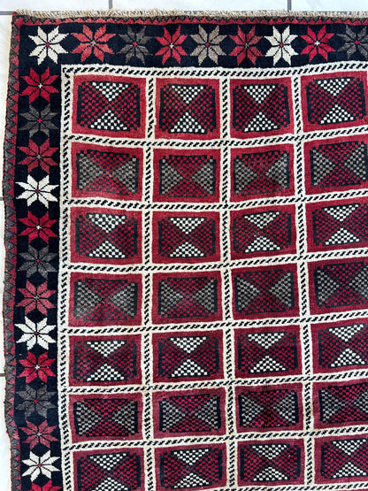 Hand-knotted Persian Tribal Khorramabad Wool Rug 4’3” x 6’10” - Tampa Home & Garden Store