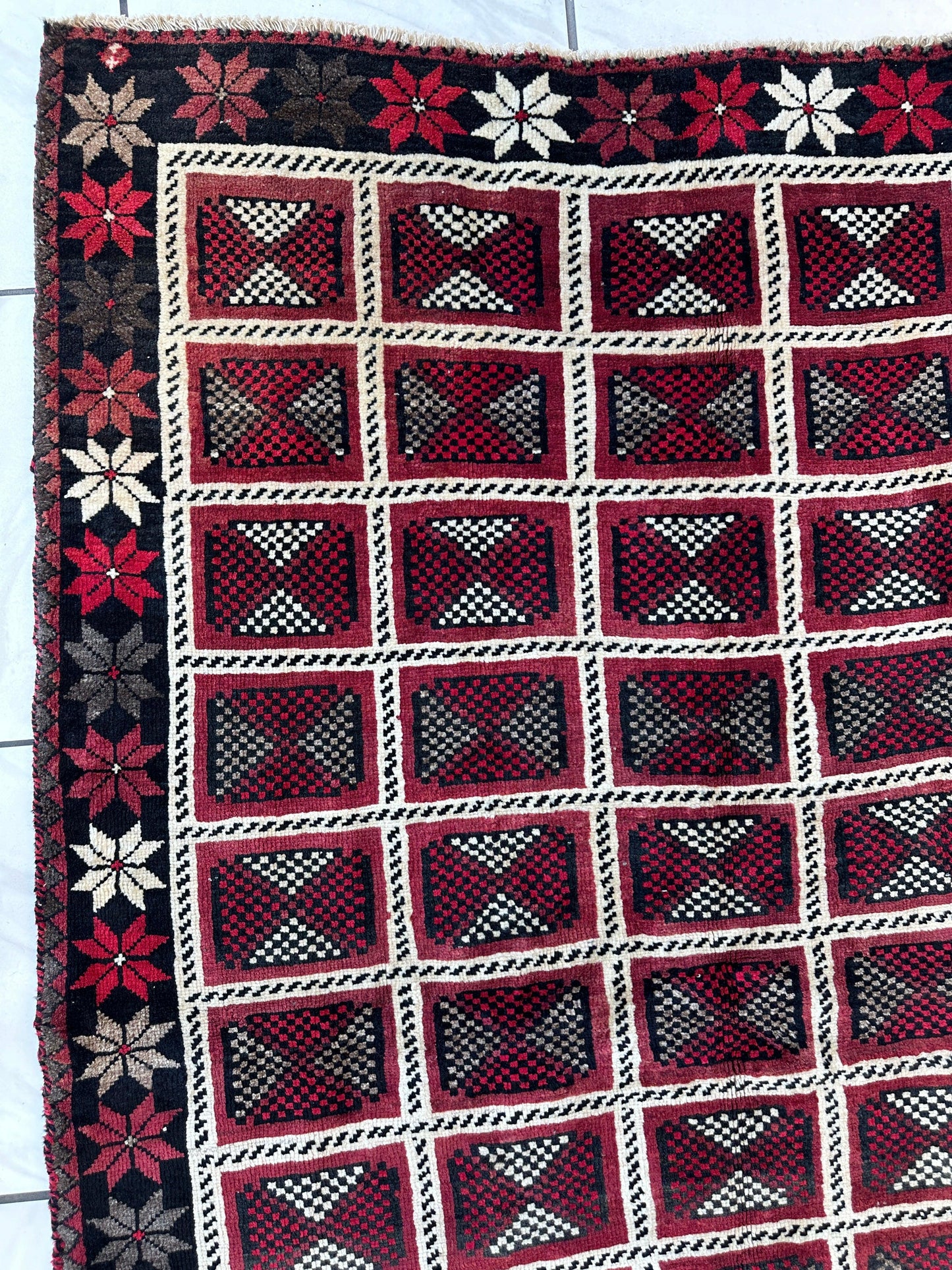 Hand-knotted Persian Tribal Khorramabad Wool Rug 4’3” x 6’10” - Tampa Home & Garden Store