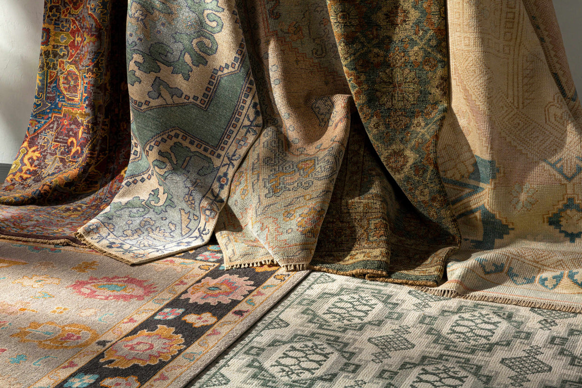 Rockton Area Rug by Boutique Rugs, multicolor vintage pattern, woven textile, clearance on Tampa Home & Garden Store