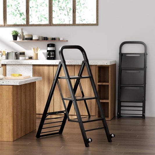 2 in 1 Hand Truck and Ladder Combo with Rubber Wheels and Handle - Tampa Home & Garden Store