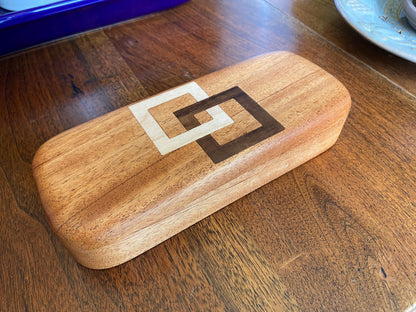 Handcrafted Keepsake Box/Wood Inlay - 8.25" x 3.25" - Tampa Home & Garden Store