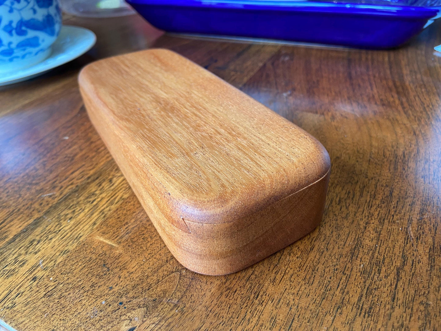 Handcrafted Keepsake Box/Wood Inlay - 8.25" x 3.25" - Tampa Home & Garden Store