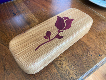 Handcrafted Keepsake Box/Wood Inlay - 8.25" x 3.25" - Tampa Home & Garden Store
