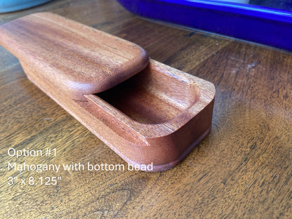 Handcrafted Keepsake Box/Wood Inlay - 8.25" x 3.25" - Tampa Home & Garden Store