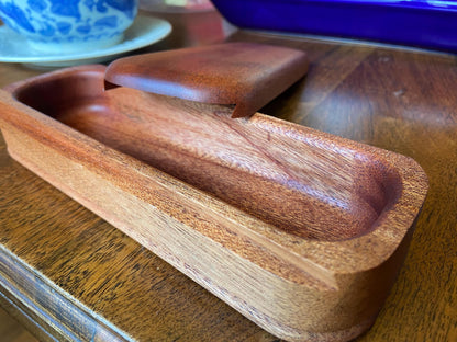 Handcrafted Mahogany Keepsake Box with Custom Inlay Options - 8.25" Premium Wood Storage - Tampa Home & Garden Store