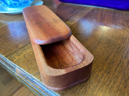 Handcrafted Mahogany Keepsake Box with Custom Inlay Options - 8.25" Premium Wood Storage - Tampa Home & Garden Store