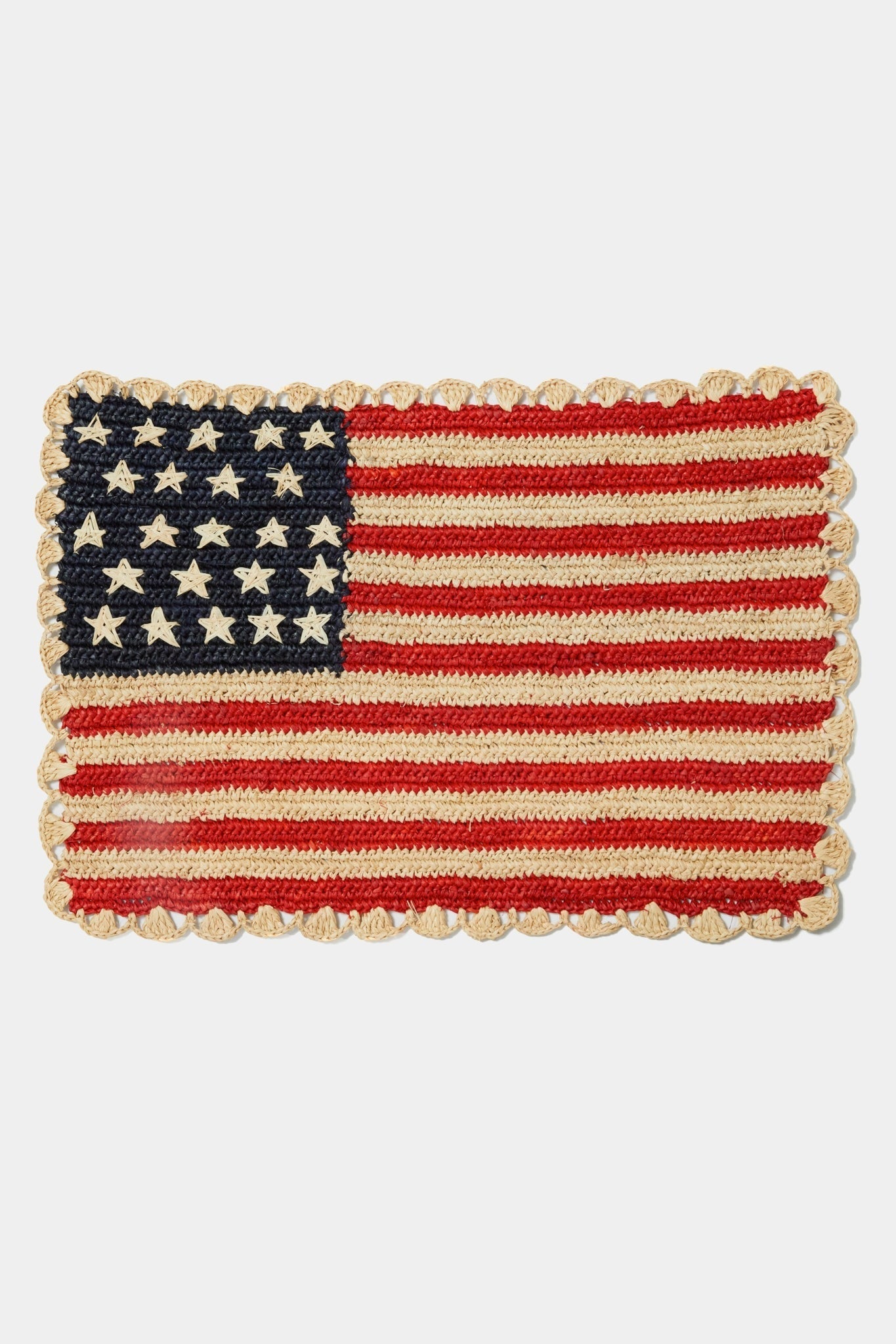 Handcrafted Scalloped Americana Placemats-American Flag Design - Payton James X Tuckernuck - Tampa Home & Garden Store