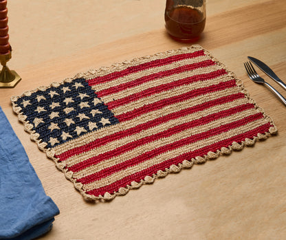 Handcrafted Scalloped Americana Placemats-American Flag Design - Payton James X Tuckernuck - Tampa Home & Garden Store