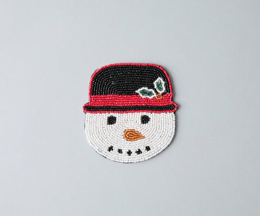 Handcrafted Snowman Beaded Coasters - Tampa Home & Garden Store