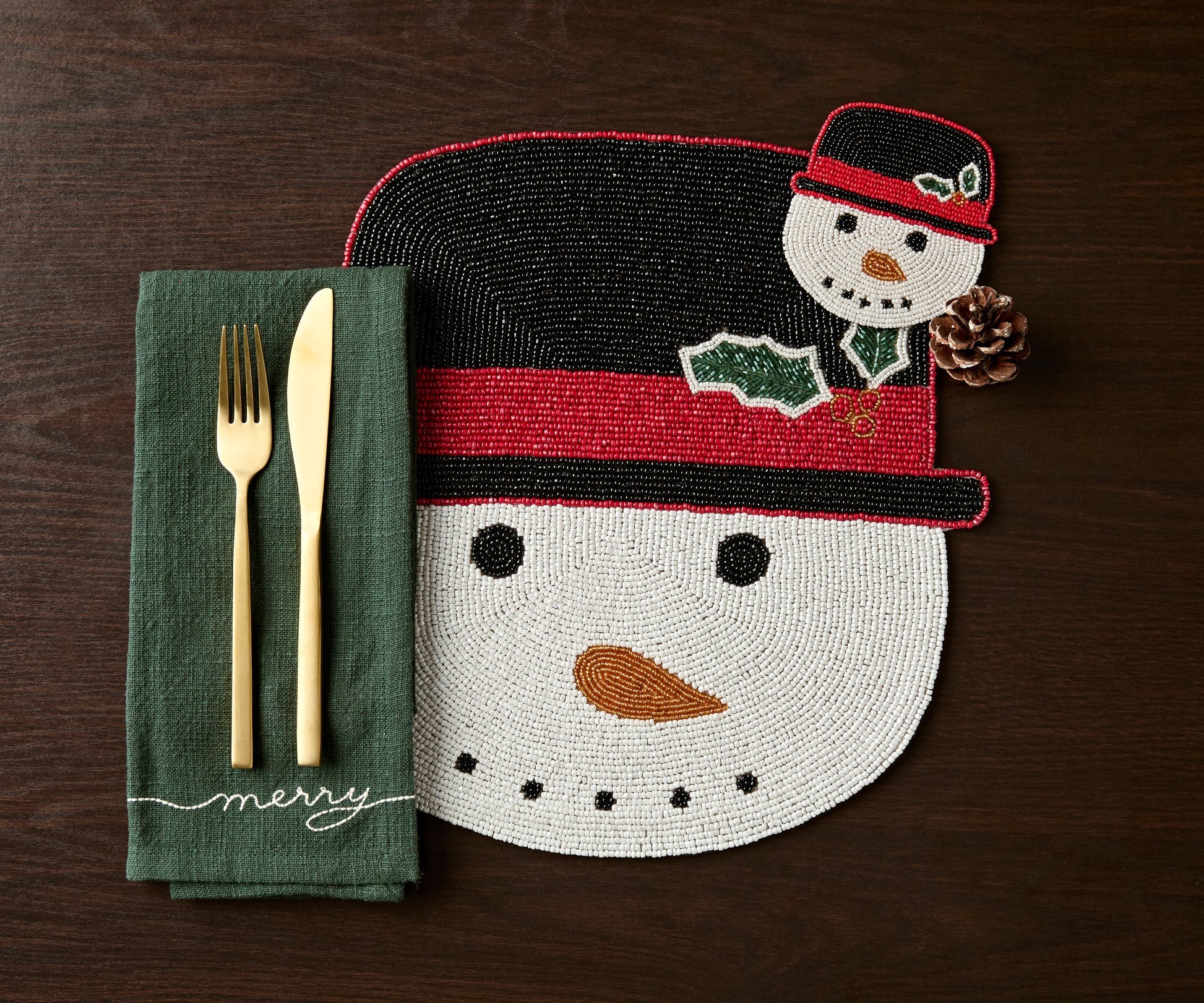 Handcrafted Snowman Beaded Coasters - Tampa Home & Garden Store
