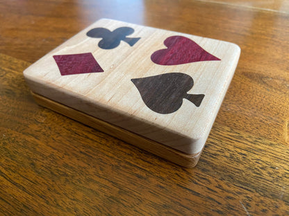 Handcrafted Wooden Playing Card Box - various wood and inlay options. - Tampa Home & Garden Store