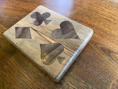 Handcrafted Wooden Playing Card Box - various wood and inlay options. - Tampa Home & Garden Store