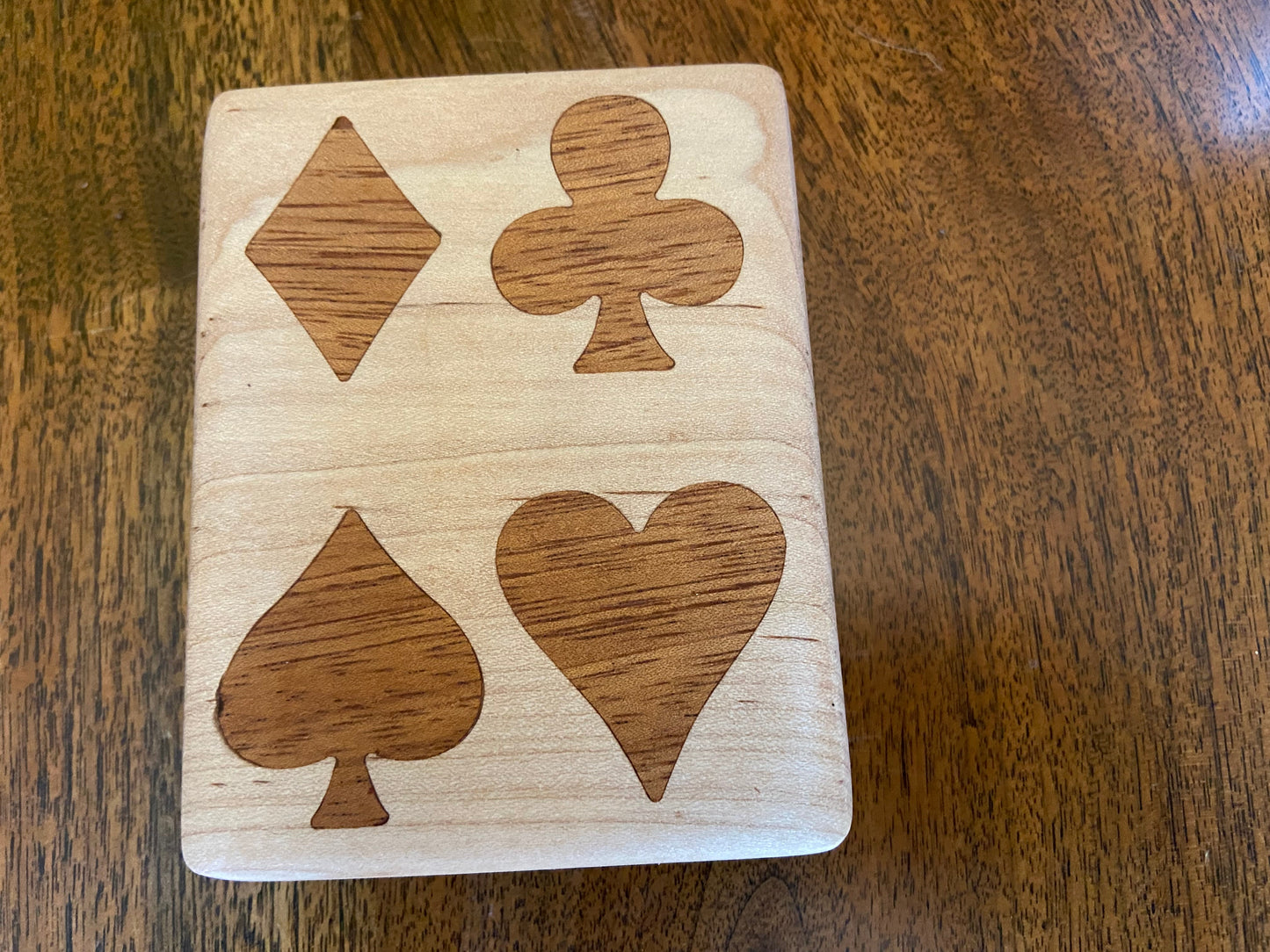 Handcrafted Wooden Playing Card Box - various wood and inlay options. - Tampa Home & Garden Store