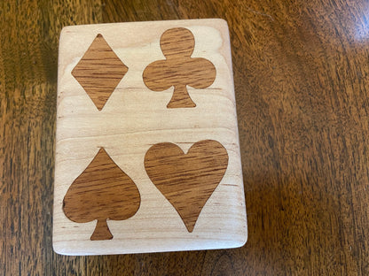 Handcrafted Wooden Playing Card Box - various wood and inlay options. - Tampa Home & Garden Store