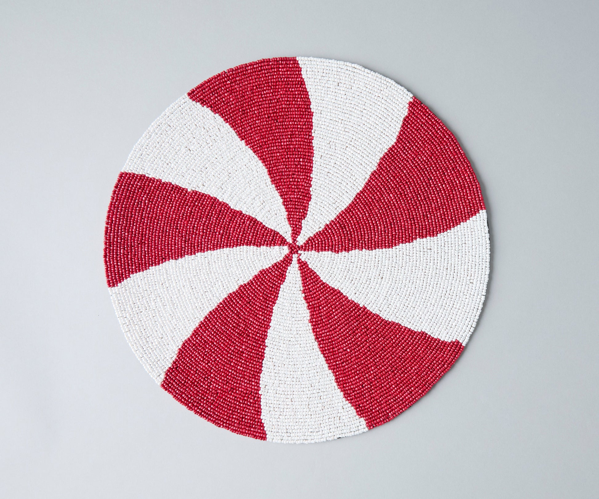 Handmade Beaded Candy Cane Placemat – Christmas Placemats, Beaded Candy Cane Placemat & Runner – Christmas Table Decor by Payton James - Tampa Home & Garden Store