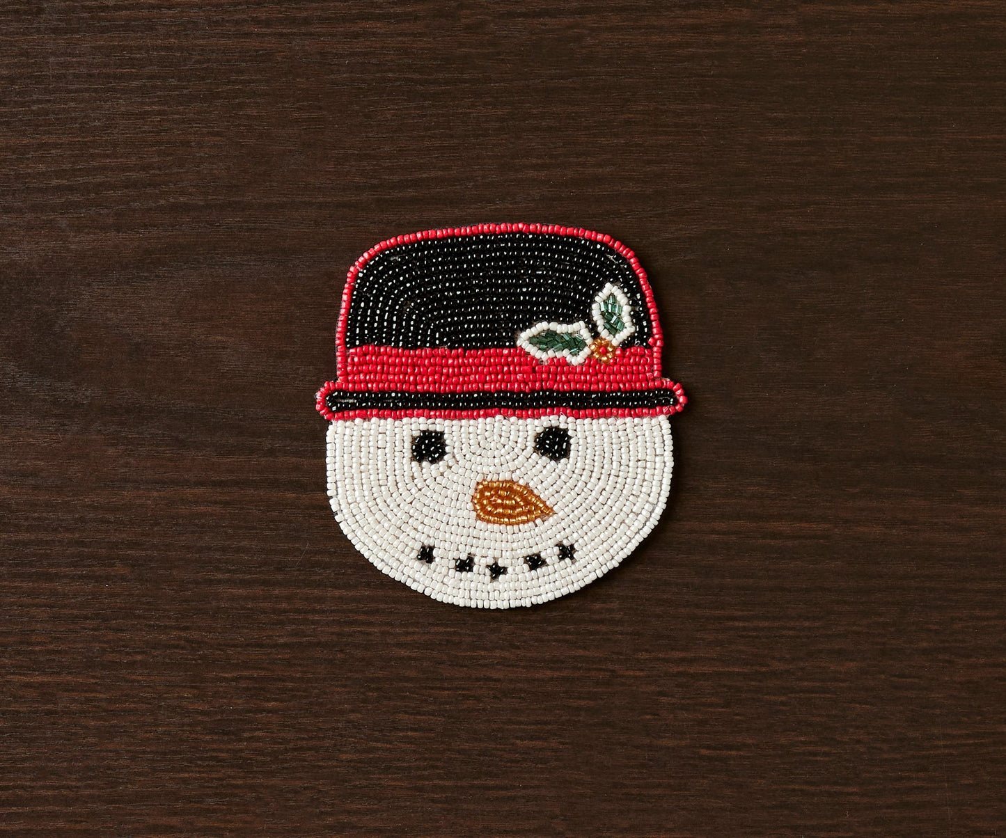 Handmade Beaded Holiday Coaster – Christmas Table Decor by Payton James - Tampa Home & Garden Store